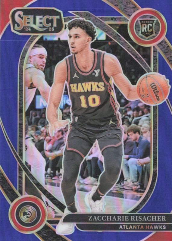 Zaccharie Risacher 2024 Select #289 Courtside Blue Prizm Rookie RAW