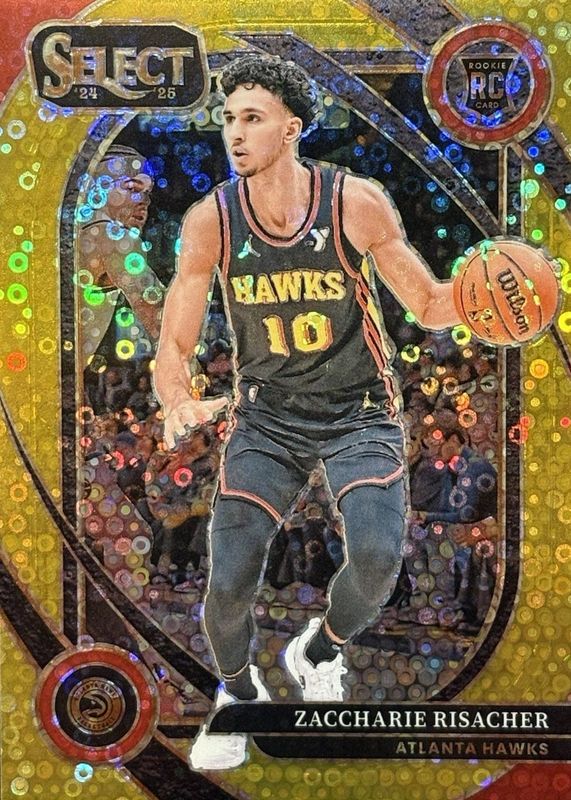 Zaccharie Risacher 2024 Select #289 Courtside Gold Disco /10 Rookie RAW