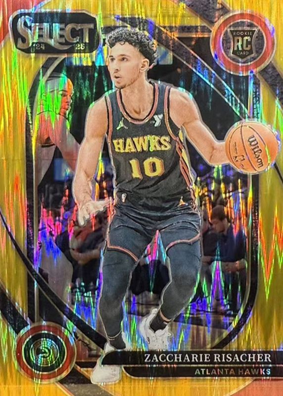 Zaccharie Risacher 2024 Select #289 Courtside Gold Flash /10 Rookie RAW