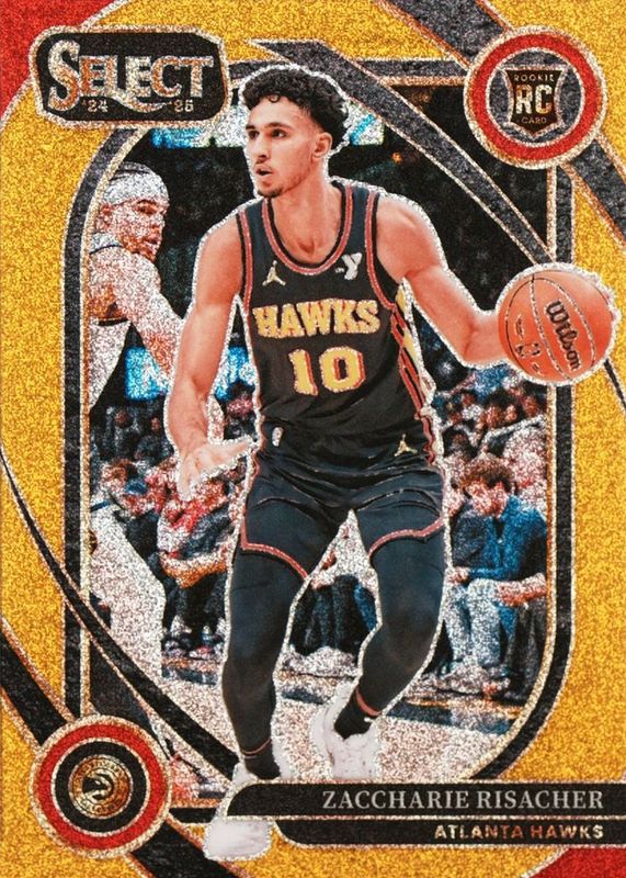 Zaccharie Risacher 2024 Select #289 Courtside Gold Glitter /(SSP) Rookie RAW