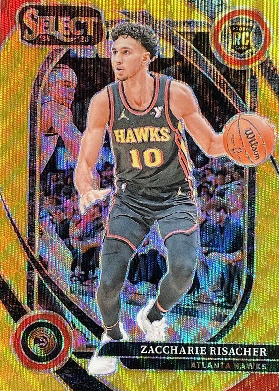 Zaccharie Risacher 2024 Select #289 Courtside Gold Wave /10 Rookie RAW