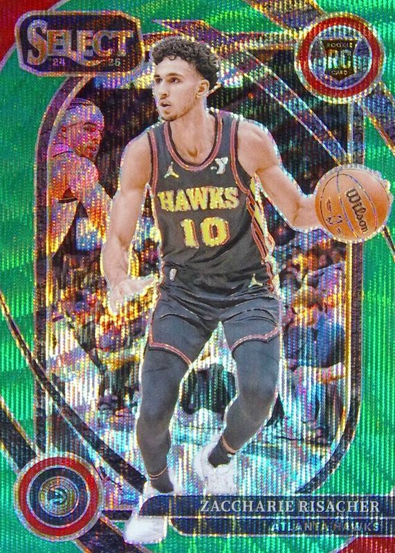 Zaccharie Risacher 2024 Select #289 Courtside Green Wave /50 Rookie RAW