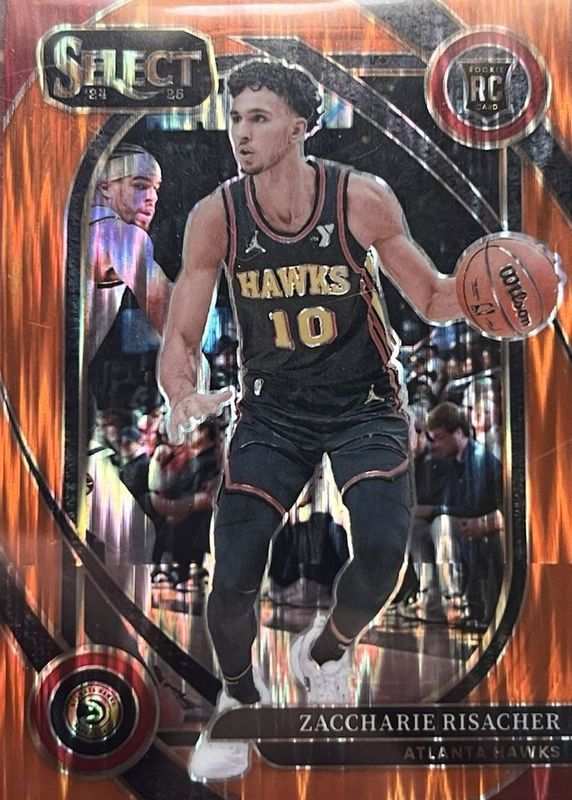 Zaccharie Risacher 2024 Select #289 Courtside Orange Flash Rookie RAW