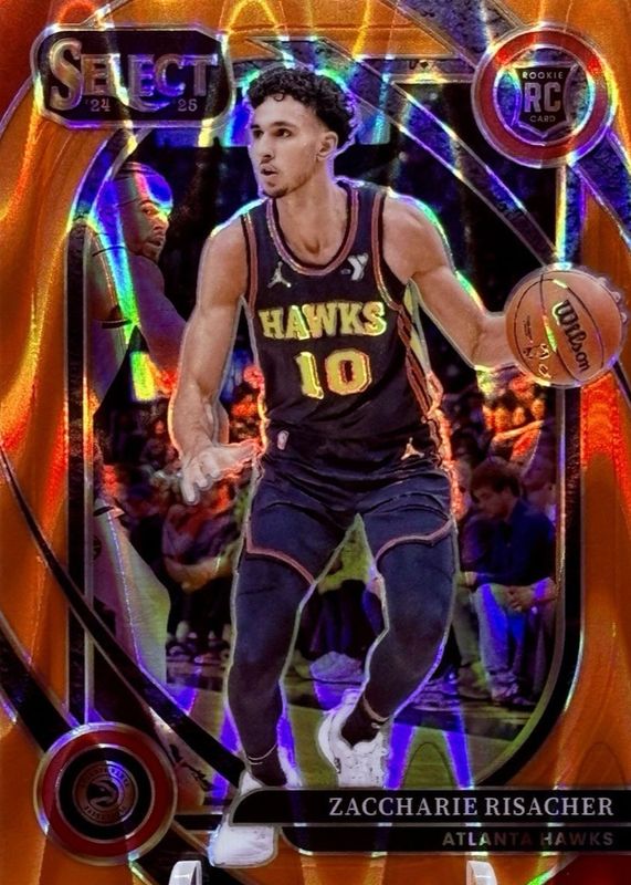 Zaccharie Risacher 2024 Select #289 Courtside Orange Tectonic Rookie RAW