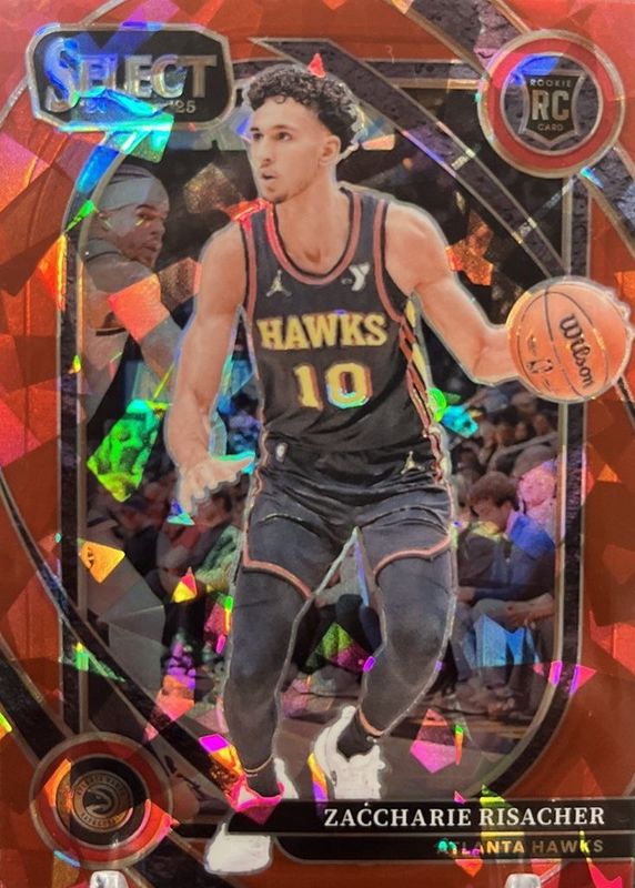 Zaccharie Risacher 2024 Select #289 Courtside Red Cracked Ice Rookie RAW