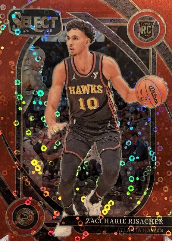 Zaccharie Risacher 2024 Select #289 Courtside Red Disco /49 Rookie RAW