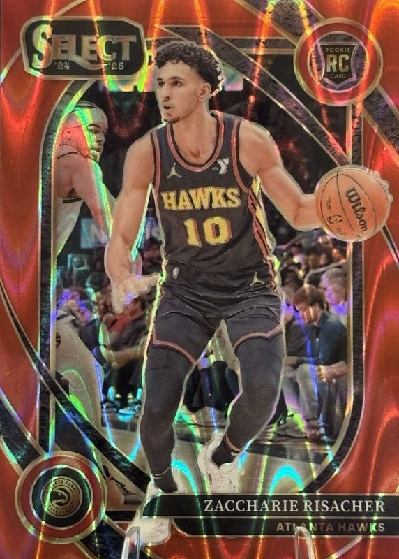 Zaccharie Risacher 2024 Select #289 Courtside Red Tectonic /65 Rookie RAW