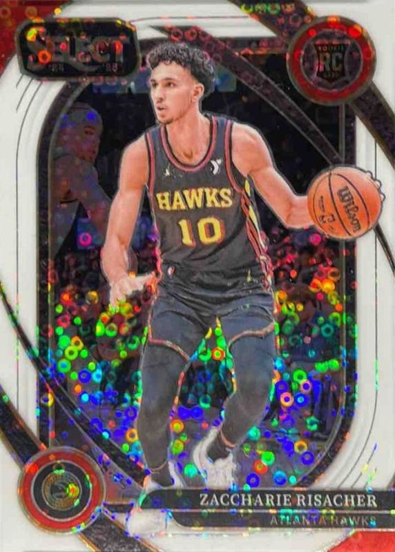 Zaccharie Risacher 2024 Select #289 Courtside White Disco /75 Rookie RAW