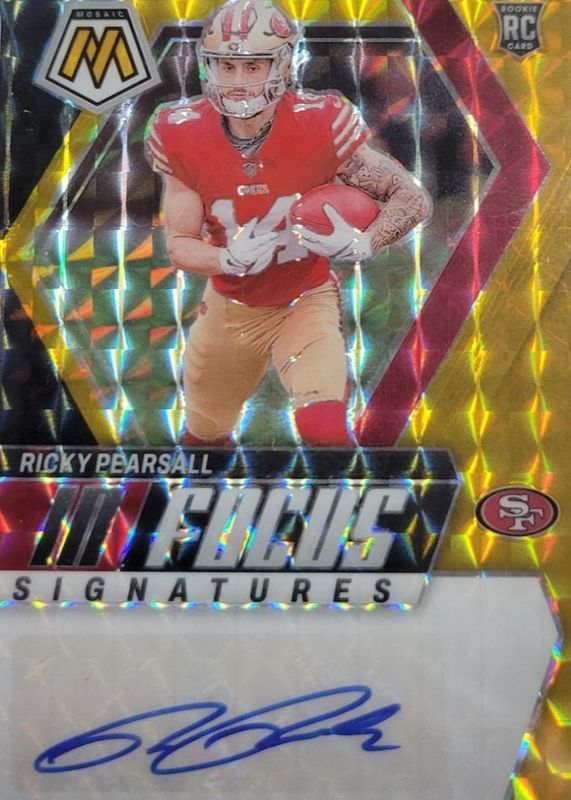 Ricky Pearsall 2024 Mosaic #IF-RPL In Focus Signatures - Gold /10 Rookie RAW