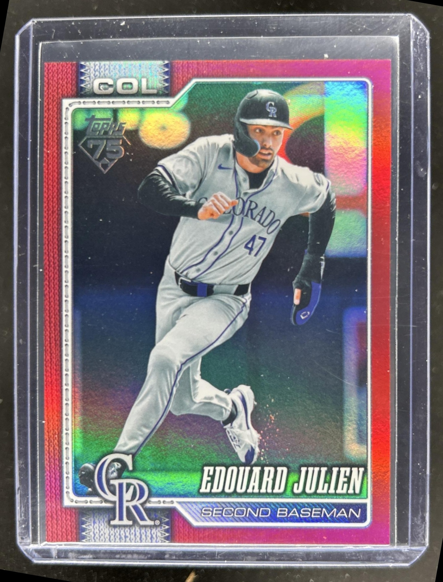 Edouard Julien 2026 Topps Series 2 #660 Red Rainbow Foil /5 Price Guide ...