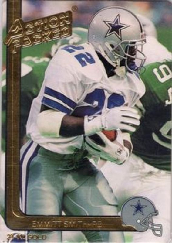Emmitt Smith 1991 Action Packed #13G 24K Gold RAW