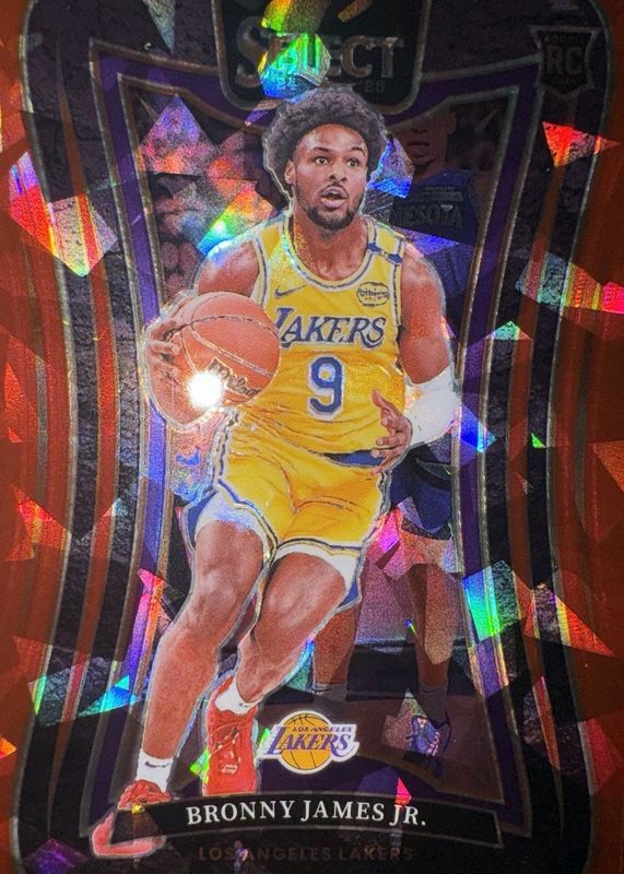 Bronny James Jr. 2024 Select #369 Mezzanine Red Cracked Ice Rookie RAW