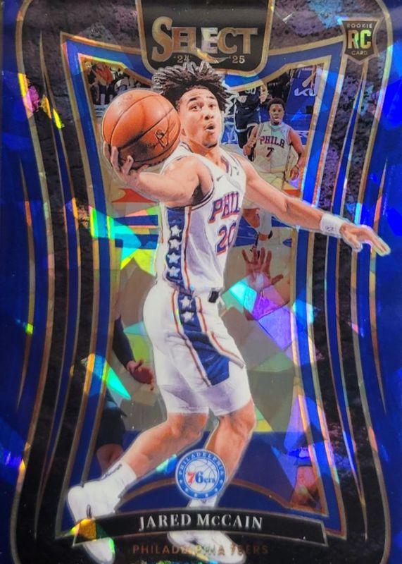 Jared McCain 2024 Select #393 Mezzanine Blue Cracked Ice Rookie RAW