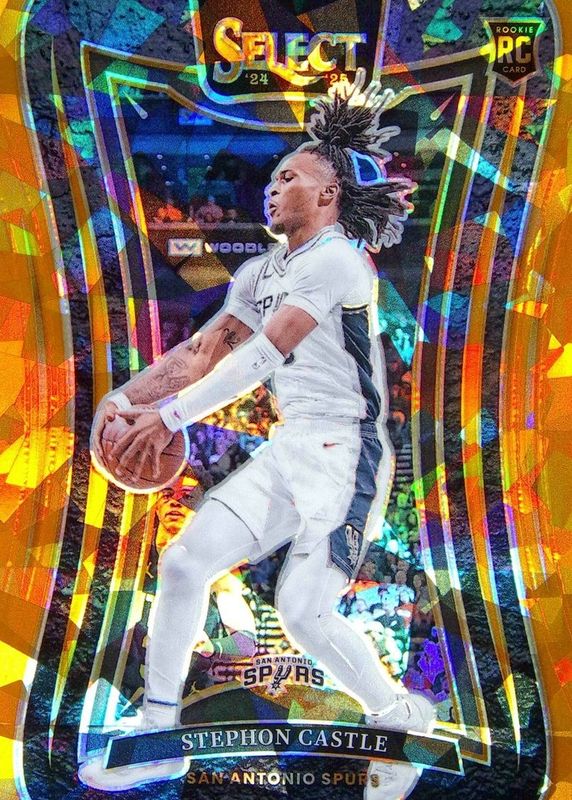 Stephon Castle 2024 Select #388 Mezzanine Orange Cracked Ice /275 Rookie RAW