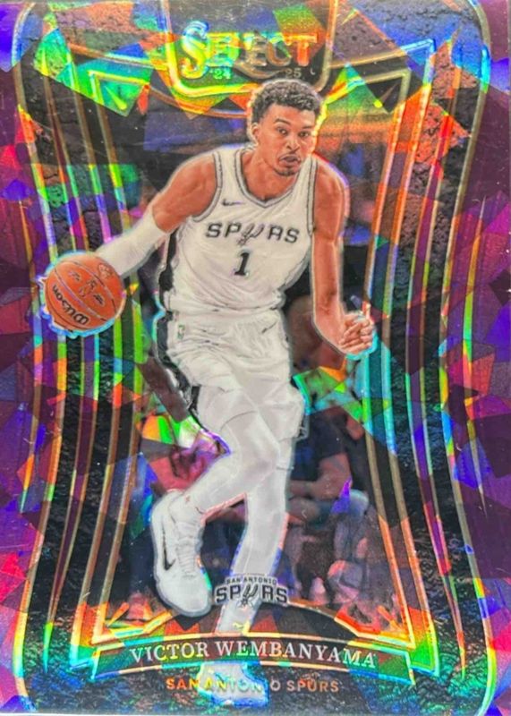 Victor Wembanyama 2024 Select #309 Mezzanine Purple Cracked Ice
