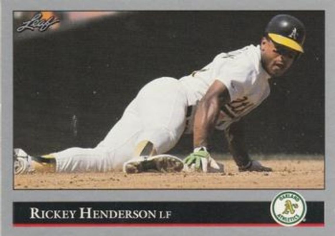 Rickey Henderson 1992 Leaf #116 Base RAW