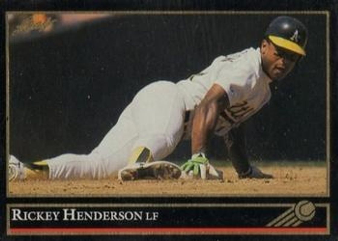Rickey Henderson 1992 Leaf #116 Black & Gold RAW