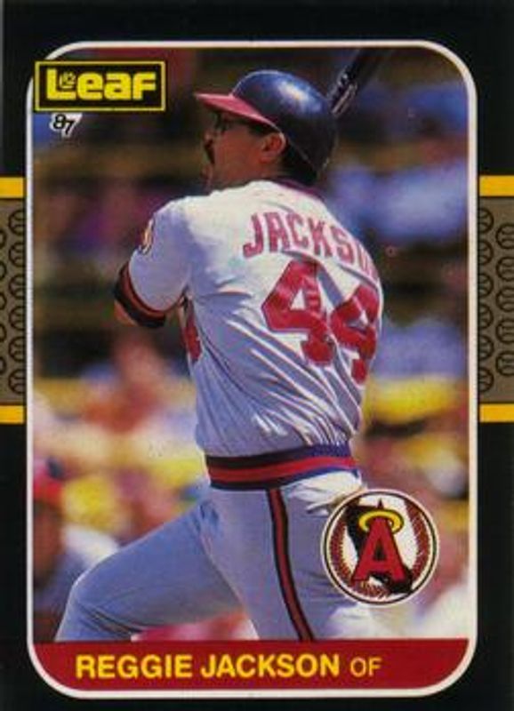 Reggie Jackson 1987 Leaf #201 Base RAW