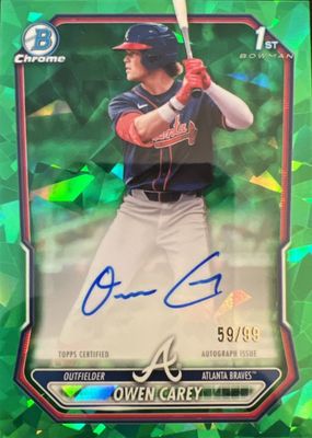 2026 Bowman Sapphire Edition #BSPA-OC Chrome Prospect Autographs - Green /99 (1st)