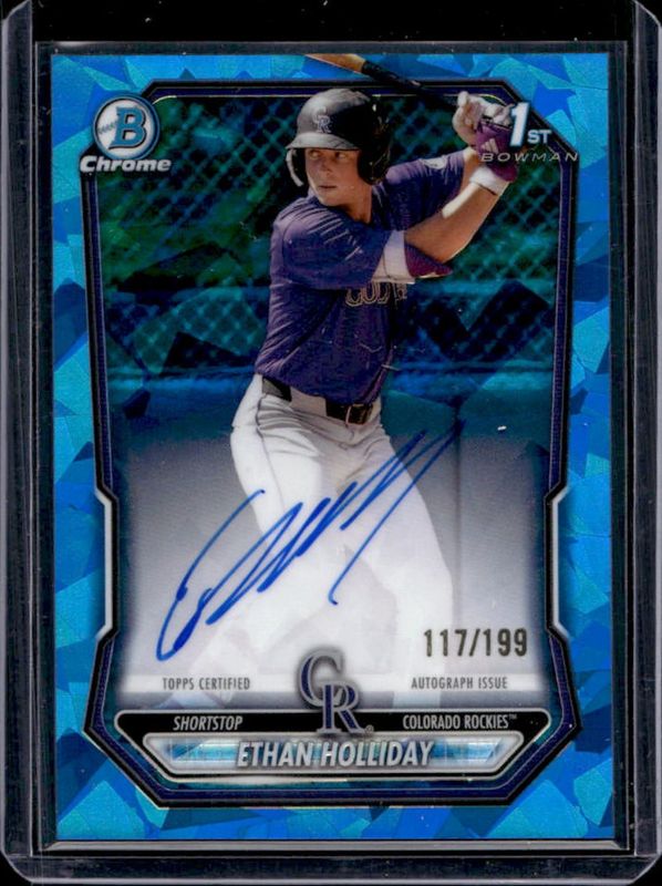 2026 Bowman Sapphire Edition #BSPA-EH Chrome Prospect Autographs /199 (1st)