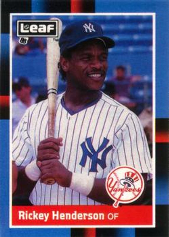 Rickey Henderson 1988 Leaf #145 Base RAW