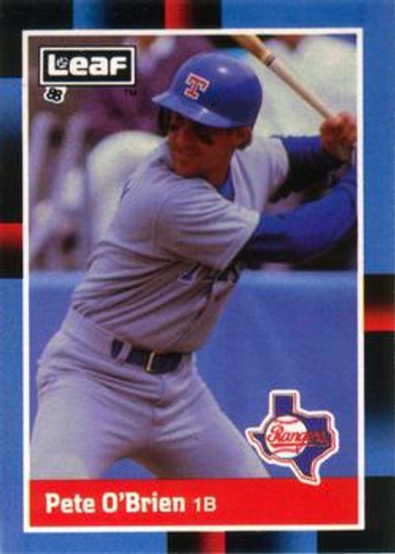 Pete O'Brien / Pete O'Brien 1988 Leaf #132 Base RAW