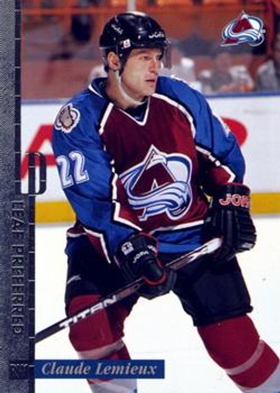 Claude Lemieux 1996 Leaf Preferred #24 Base RAW