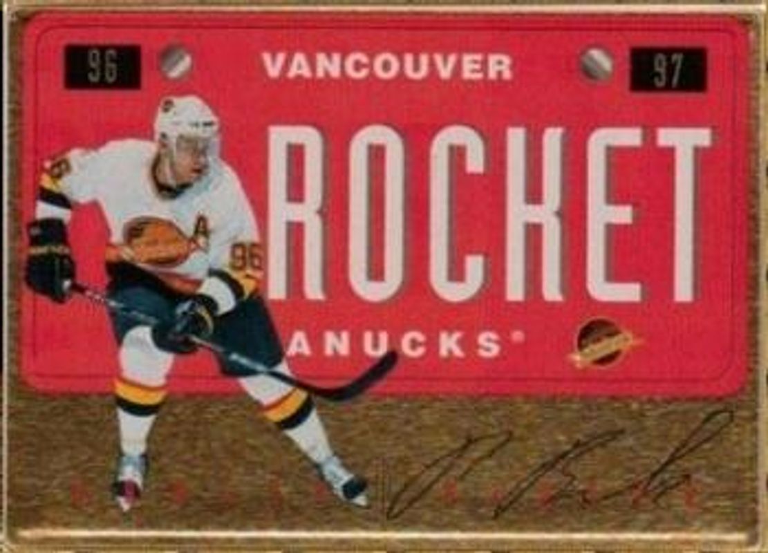 Pavel Bure 1996 Leaf Preferred #9 Vanity Plates - Gold RAW