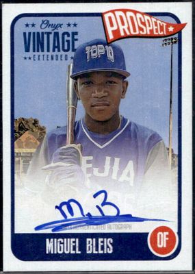 Miguel Bleis 2021 Bowman Chrome #CPA-MBL Prospect Auto (1st