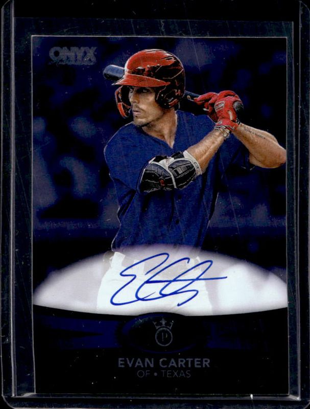 Evan Carter 2023 Onyx Premium #OPEC Base /90 RAW