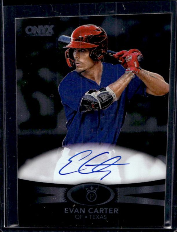 Evan Carter 2023 Onyx Premium #OPEC Silver /65 RAW