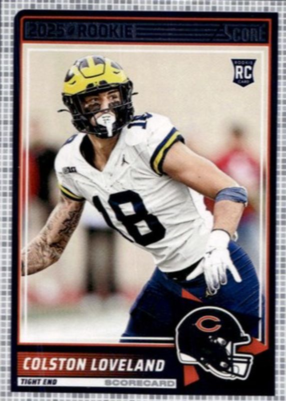 Colston Loveland 2025 Score #31 Scorecard Rookie RAW