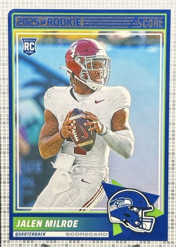 Jalen Milroe 2025 Score #29 Scorecard Rookie RAW