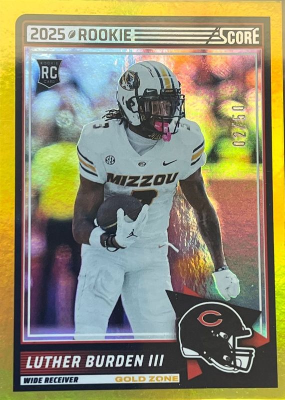 Luther Burden III 2025 Score #18 Gold Rookie RAW