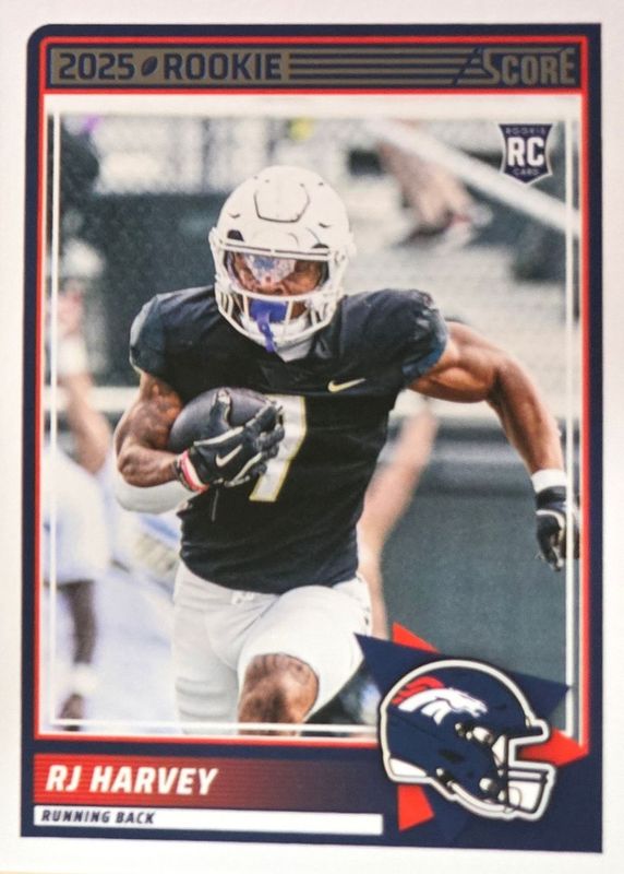 RJ Harvey 2025 Score #49 Base Rookie RAW