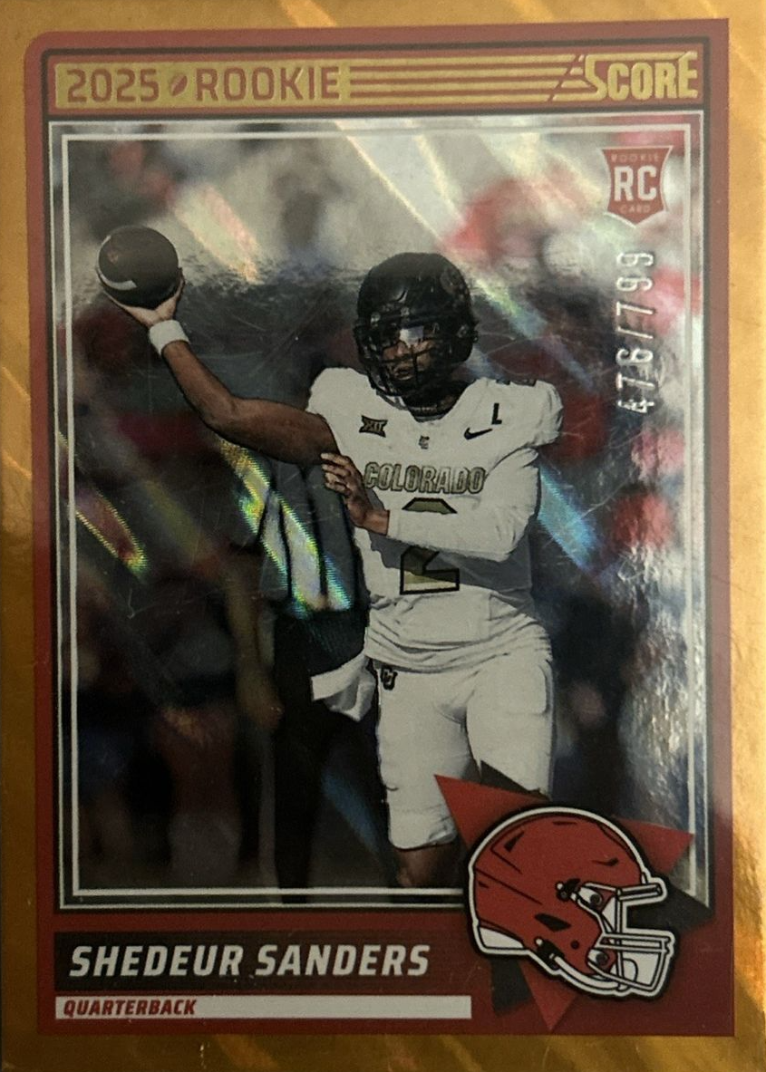 Shedeur Sanders 2025 Score #15 Lava /799 Price Guide - Sports Card Investor