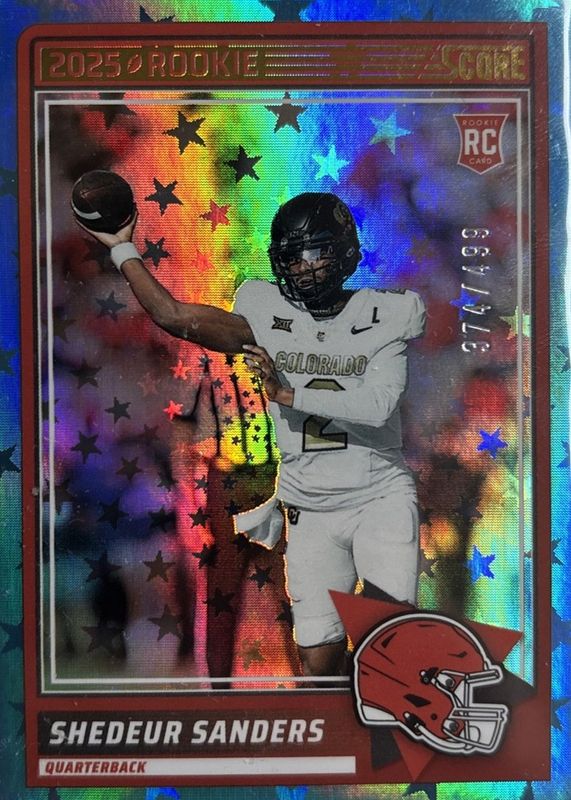 Shedeur Sanders 2025 Score #15 Stars /499 Rookie RAW