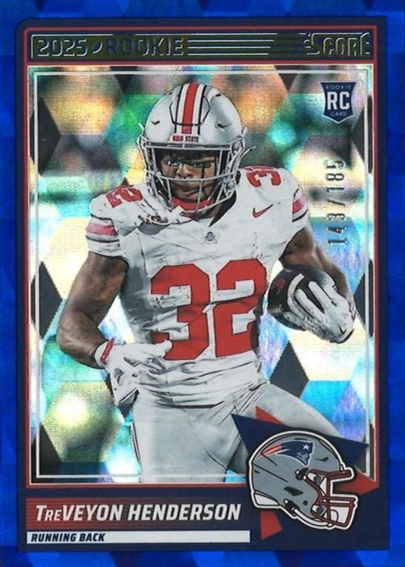 TreVeyon Henderson 2025 Score #59 Cubic /185 Rookie RAW