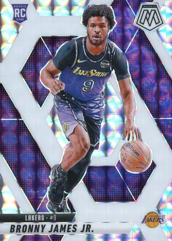 Bronny James Jr. 2024 Mosaic #214 Choice White /35 Rookie RAW