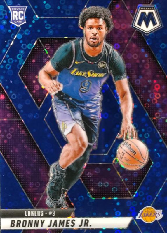 Bronny James Jr. 2024 Mosaic #214 Fast Break Blue /85 Rookie RAW