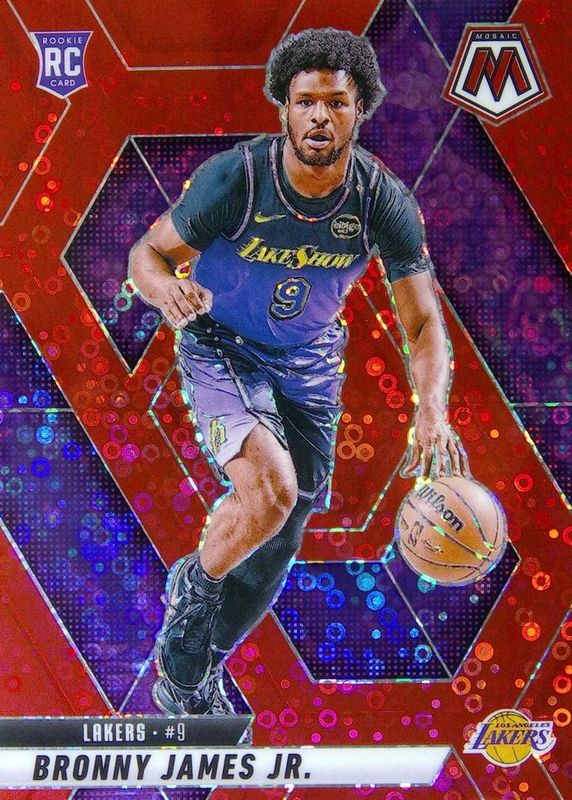 Bronny James Jr. 2024 Mosaic #214 Fast Break Red /99 Rookie RAW
