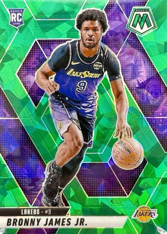 Bronny James Jr. 2024 Mosaic #214 Green Ice Rookie RAW