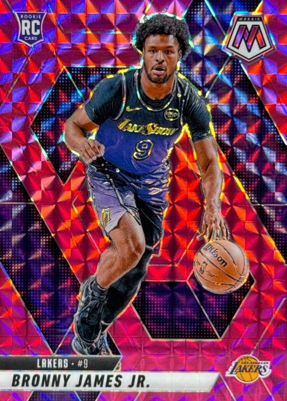 Bronny James Jr. 2024 Mosaic #214 Pink /175 Rookie RAW