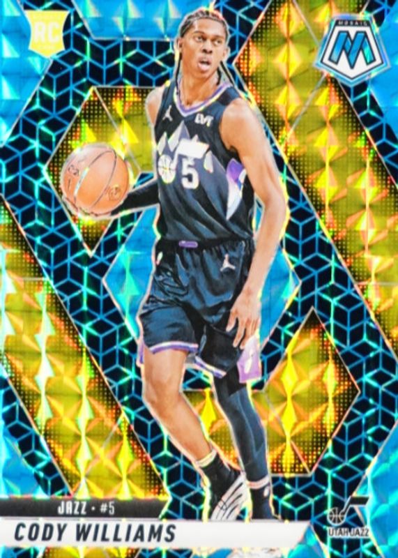 Cody Williams 2024 Mosaic #207 Spectris Blue FOTL /25 Rookie RAW