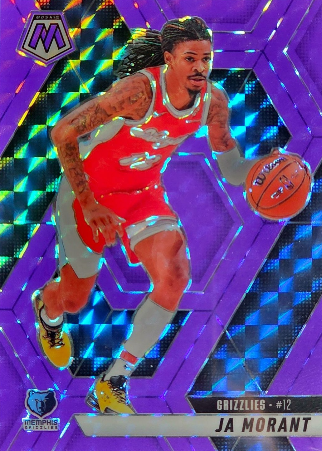 Ja Morant 2024 Mosaic #195 Purple Fluorescent /249 Price Guide