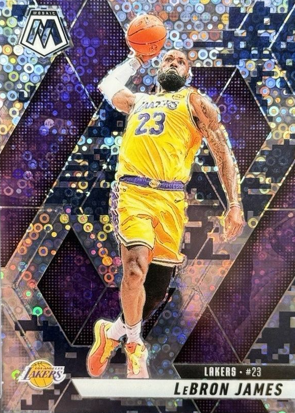 LeBron James 2024 Mosaic #180 Fast Break Blue Camo /35 Price Guide ...