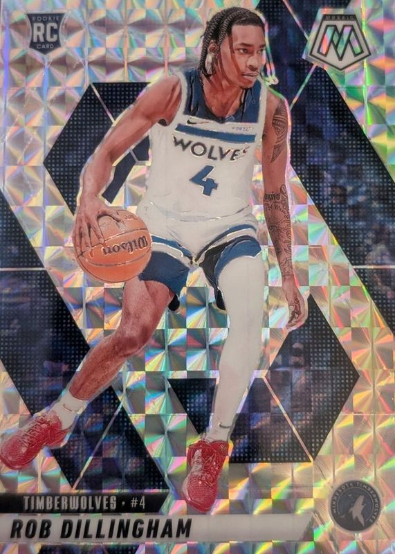 Rob Dillingham 2024 Mosaic #218 Base Rookie RAW
