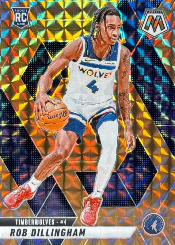 Rob Dillingham 2024 Mosaic #218 Bronze /75 Rookie RAW