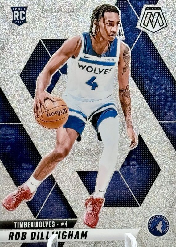 Rob Dillingham 2024 Mosaic #218 Glitter /(SSP) Rookie RAW