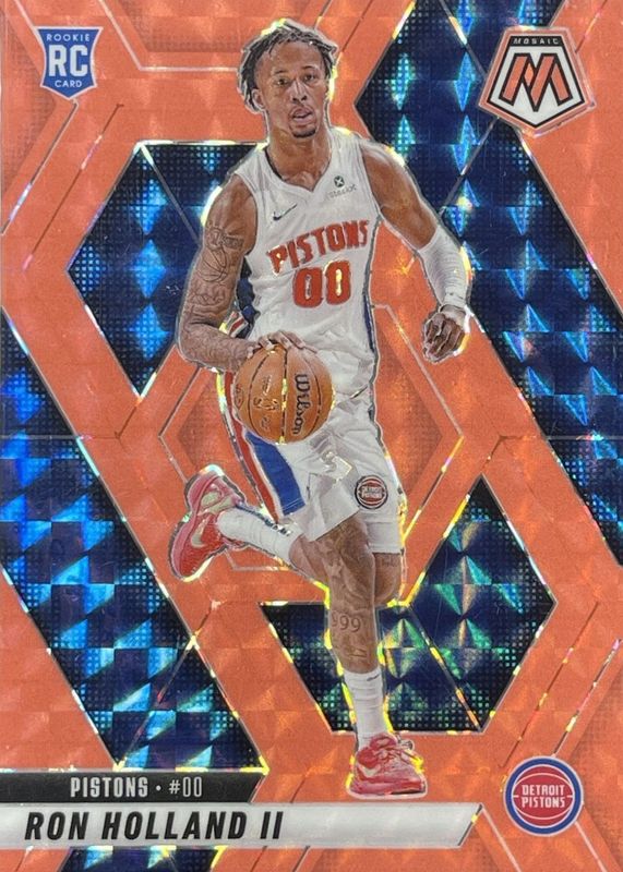 Ron Holland II 2024 Mosaic #219 Orange Fluorescent /25 Rookie RAW